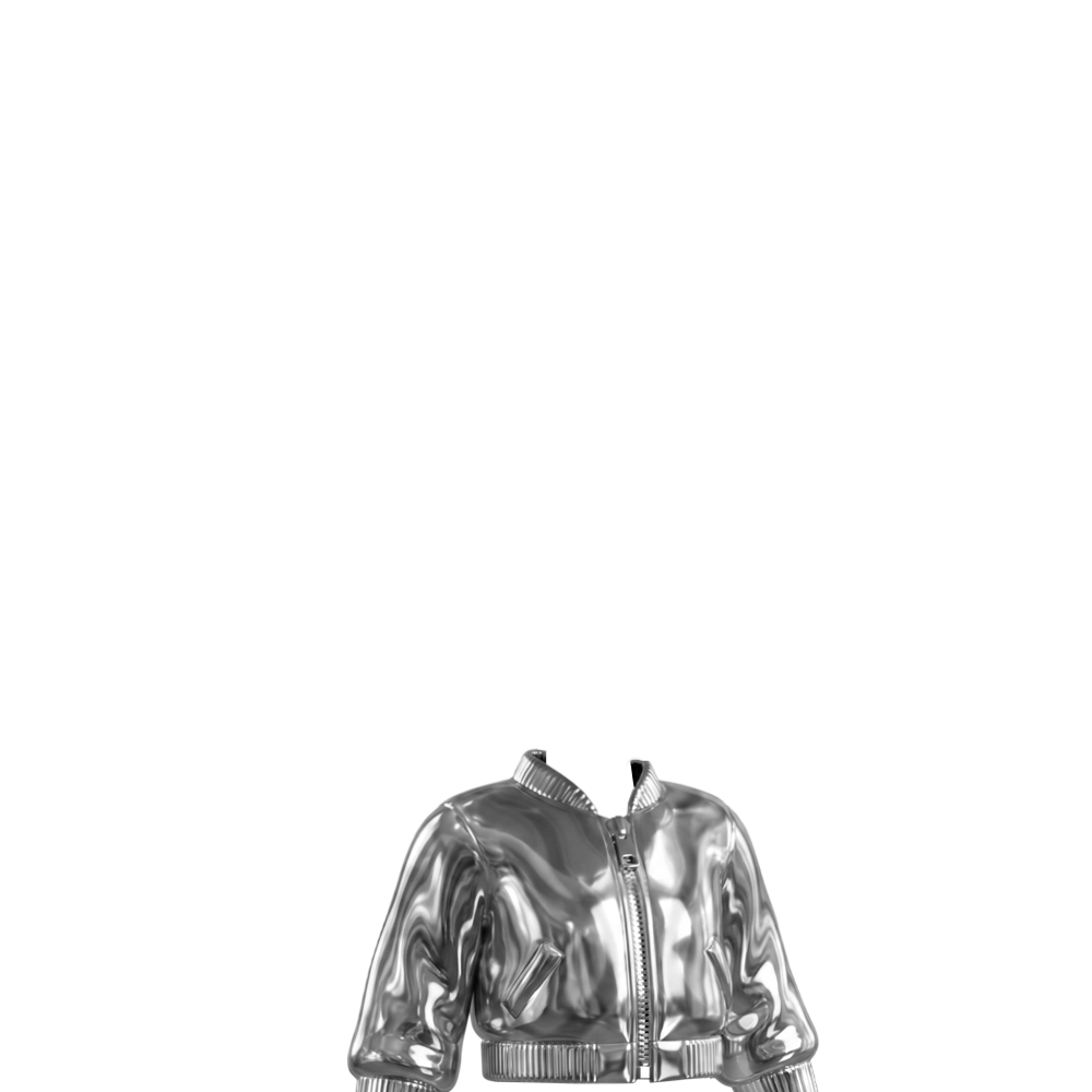 Chrome bomber outfit layer
